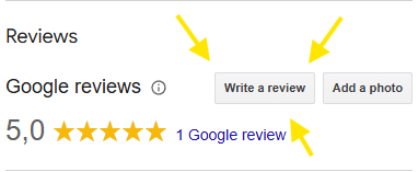 Where to click on Google to leave a review for Ibusisiwe Livestock — desktop view